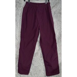 Cabelas Womens Burgundy Nylon Lined Windbreaker/ SKI Pants Size Medium